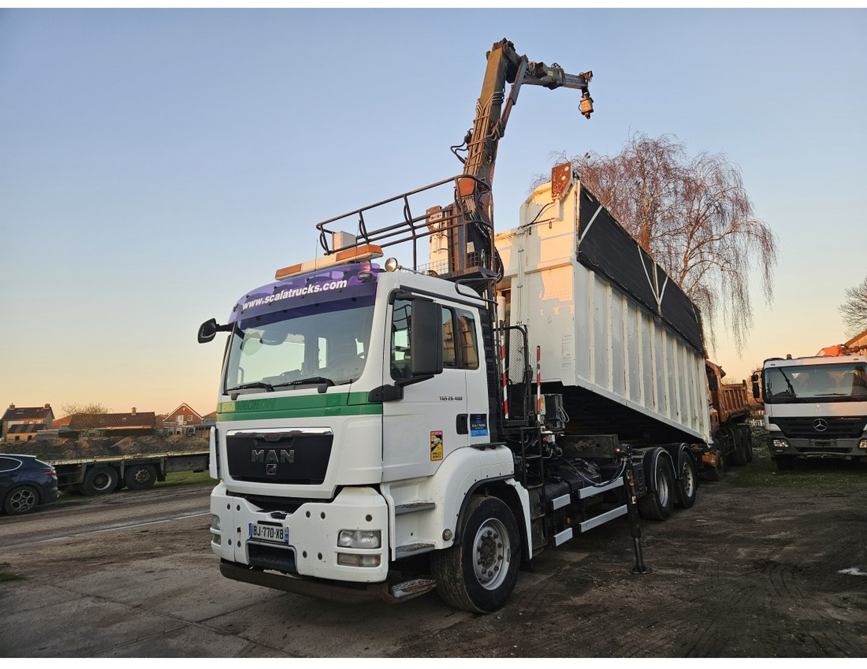 MAN TGS 26.400 6x2 steering axle lenk Tipper Crane Jonsered 1320 Z - Tippbil lastbil, Kranbil: bild 1 MAN TGS 26.400 6x2 steering axle lenk Tipper Crane Jonsered 1320 Z - Tippbil lastbil, Kranbil: bild 1