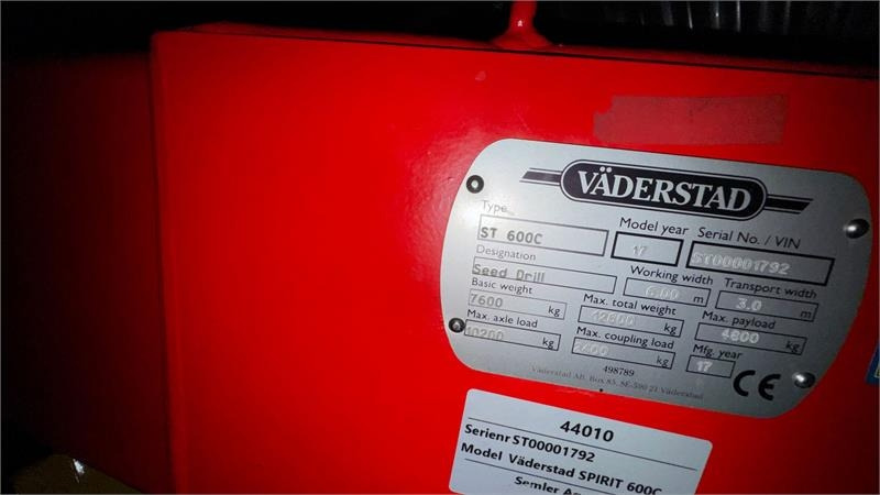 Vaderstad Spirit 600C combisåmaskine Spirit ST 600C - Såmaskin: bild 3 Vaderstad Spirit 600C combisåmaskine Spirit ST 600C - Såmaskin: bild 3