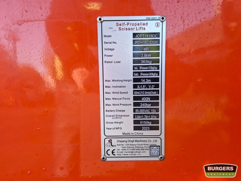 Dingli JCPT1418DC - Saxlift: bild 5 Dingli JCPT1418DC - Saxlift: bild 5