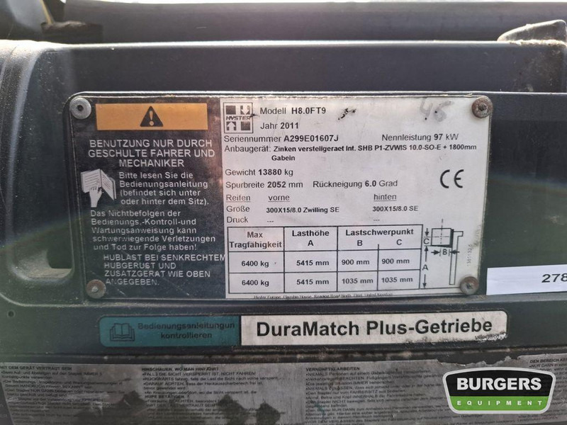 Hyster H8.0FT-9 - Gasoltruck: bild 5 Hyster H8.0FT-9 - Gasoltruck: bild 5