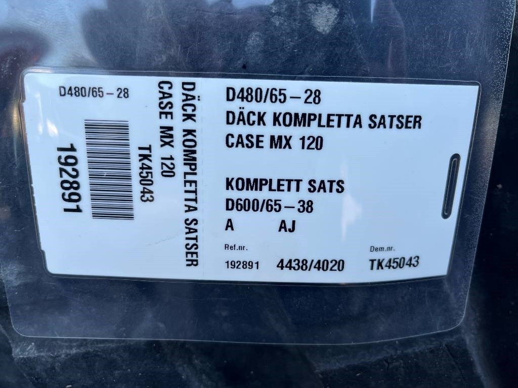 Alliance 600/65-R38 480/65-R28 till Case MX120 - Däck för Lantbruksmaskiner: bild 2 Alliance 600/65-R38 480/65-R28 till Case MX120 - Däck för Lantbruksmaskiner: bild 2