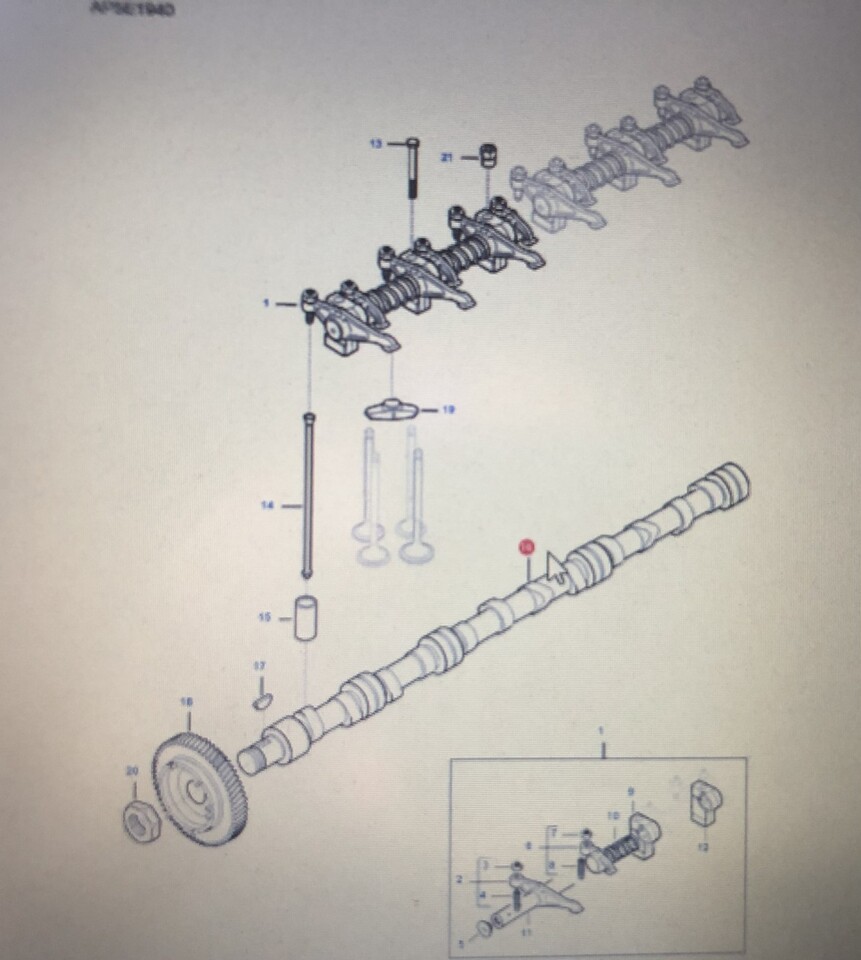 FENDT V837069101/Fendt wałek rozrządu/Fendt 6335 C - Kamaxel för Lantbruksmaskiner: bild 1 FENDT V837069101/Fendt wałek rozrządu/Fendt 6335 C - Kamaxel för Lantbruksmaskiner: bild 1