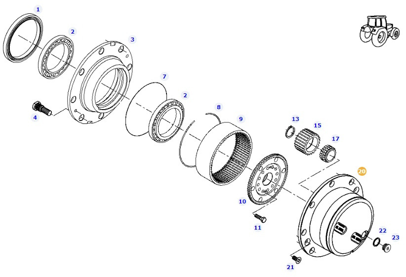Fendt 414 Vario - oś przednia most - obudowa przekładni planetarnej F712301020250 - Framaxel för Lantbruksmaskiner: bild 1 Fendt 414 Vario - oś przednia most - obudowa przekładni planetarnej F712301020250 - Framaxel för Lantbruksmaskiner: bild 1