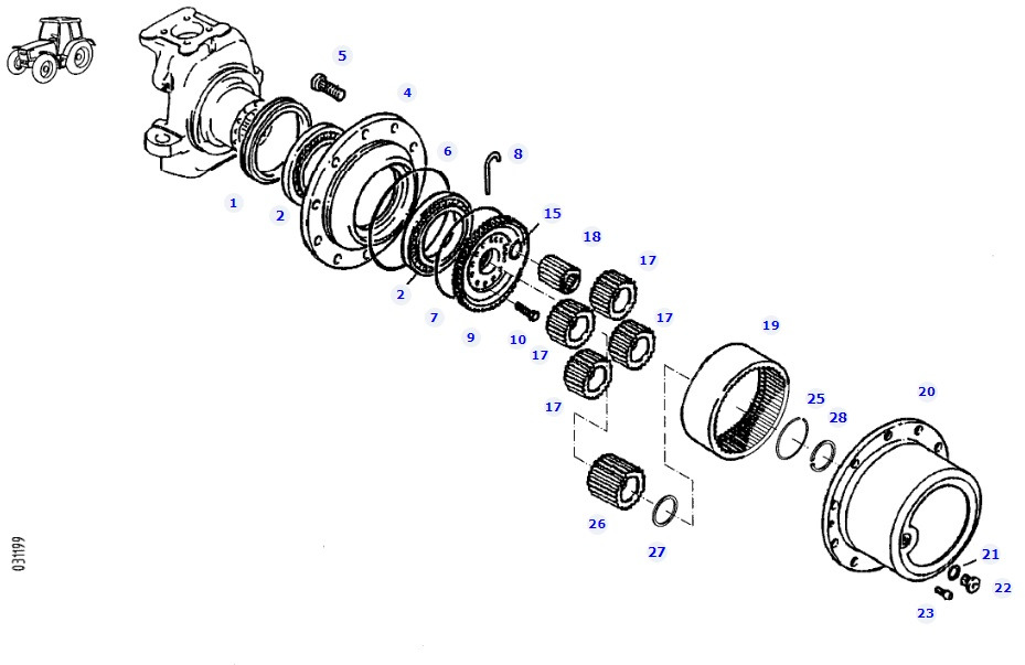 Fendt 927 930 933 936 - piasta przedniego mostu G926301020110 - Framaxel för Byggmaskiner: bild 1 Fendt 927 930 933 936 - piasta przedniego mostu G926301020110 - Framaxel för Byggmaskiner: bild 1