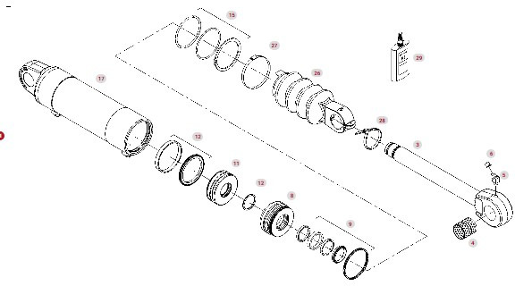 Fendt 930 933 936 939 942 GEN 7 Siłownik Przedniego TUZ Drążek CZĘŚCI G945920020010 - Hydraulcylinder för Lantbruksmaskiner: bild 1 Fendt 930 933 936 939 942 GEN 7 Siłownik Przedniego TUZ Drążek CZĘŚCI G945920020010 - Hydraulcylinder för Lantbruksmaskiner: bild 1