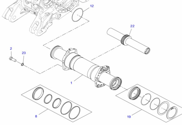 Fendt 930 933 936 939 942 GEN 7 Siłownik Układu Kierowniczego Drążek Cylindra CZĘŚCI - Hydraulcylinder för Lantbruksmaskiner: bild 1 Fendt 930 933 936 939 942 GEN 7 Siłownik Układu Kierowniczego Drążek Cylindra CZĘŚCI - Hydraulcylinder för Lantbruksmaskiner: bild 1