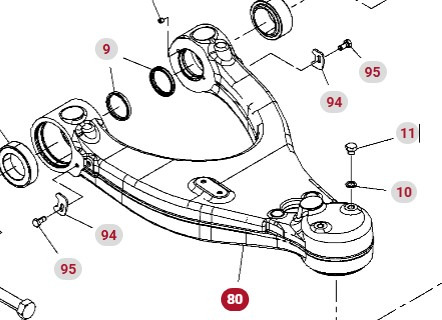 Fendt 930 933 936 939 942 GEN 7 Wahacz Górny Lewy CZĘŚCI H218PF050049A - Ressorfjädring för Lantbruksmaskiner: bild 1 Fendt 930 933 936 939 942 GEN 7 Wahacz Górny Lewy CZĘŚCI H218PF050049A - Ressorfjädring för Lantbruksmaskiner: bild 1