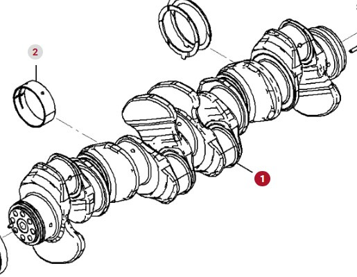 Fendt 936 Gen 7 Silnik D1556LE523 Wał Korbowy H218PF150081A CZĘŚCI - Vevaxel för Lantbruksmaskiner: bild 1 Fendt 936 Gen 7 Silnik D1556LE523 Wał Korbowy H218PF150081A CZĘŚCI - Vevaxel för Lantbruksmaskiner: bild 1
