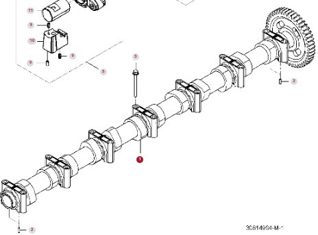Fendt 936 Gen 7 Silnik D1556LE523 Wałek Rozrządu H218PF150298B CZĘŚCI - Kamaxel för Lantbruksmaskiner: bild 1 Fendt 936 Gen 7 Silnik D1556LE523 Wałek Rozrządu H218PF150298B CZĘŚCI - Kamaxel för Lantbruksmaskiner: bild 1