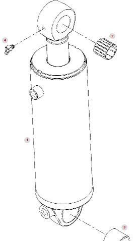 Fendt Vario 1038 1042 1046 1050 GEN 3 Siłownik Cylinder Hydrauliczny G530871200012 - Hydraulcylinder för Lantbruksmaskiner: bild 1 Fendt Vario 1038 1042 1046 1050 GEN 3 Siłownik Cylinder Hydrauliczny G530871200012 - Hydraulcylinder för Lantbruksmaskiner: bild 1
