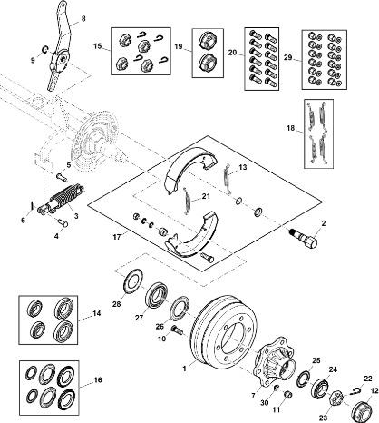 John Deere 960 - Klocek hamulcowy DC214681 (Hamulce) - Bromsskor för Rundbalspress: bild 1 John Deere 960 - Klocek hamulcowy DC214681 (Hamulce) - Bromsskor för Rundbalspress: bild 1