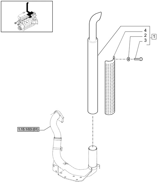 New Holland T6010 Tłumik 87324753 - Ljuddämpare för Traktor: bild 1 New Holland T6010 Tłumik 87324753 - Ljuddämpare för Traktor: bild 1
