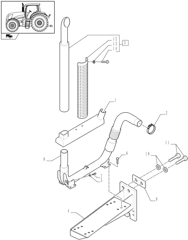 New Holland T6010 Tłumik 87356795 - Ljuddämpare för Traktor: bild 1 New Holland T6010 Tłumik 87356795 - Ljuddämpare för Traktor: bild 1