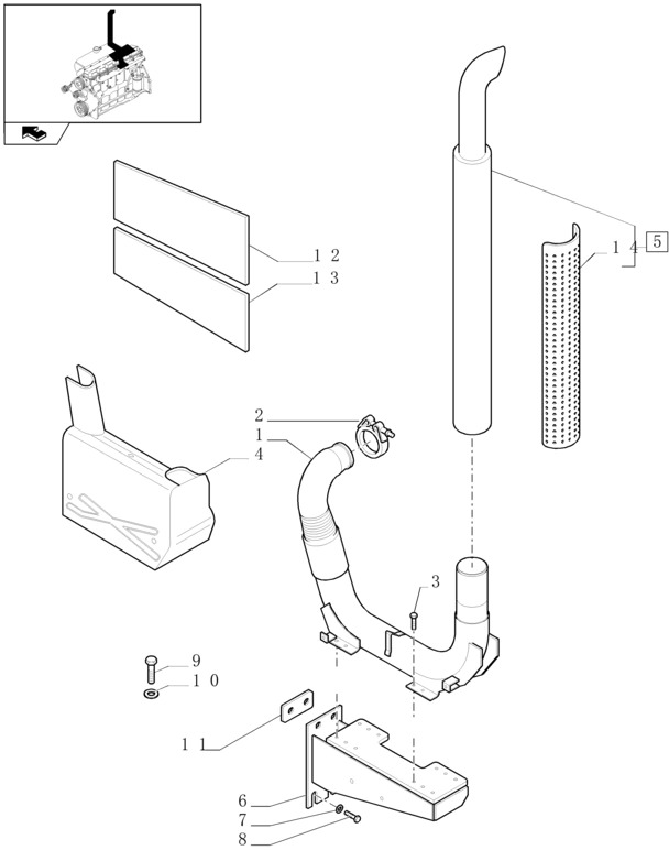 New Holland T6090 Tłumik 87533949 - Ljuddämpare för Traktor: bild 1 New Holland T6090 Tłumik 87533949 - Ljuddämpare för Traktor: bild 1