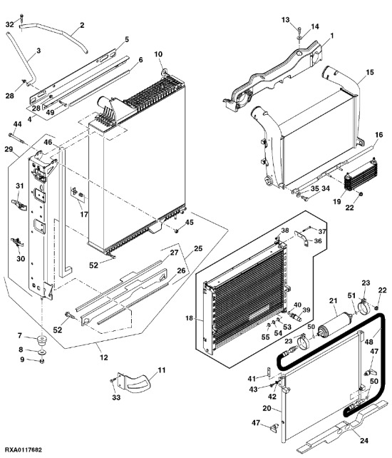 RE242255 John Deere 8345R - Skraplacz - Kondensor för Traktor: bild 1 RE242255 John Deere 8345R - Skraplacz - Kondensor för Traktor: bild 1