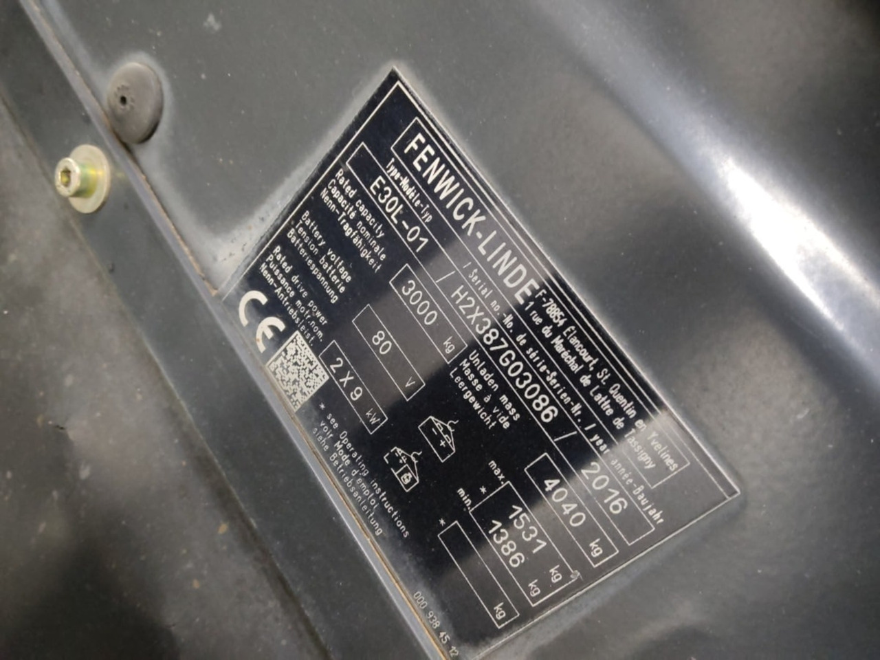 Linde E30L-01 - Eltruck: bild 2 Linde E30L-01 - Eltruck: bild 2