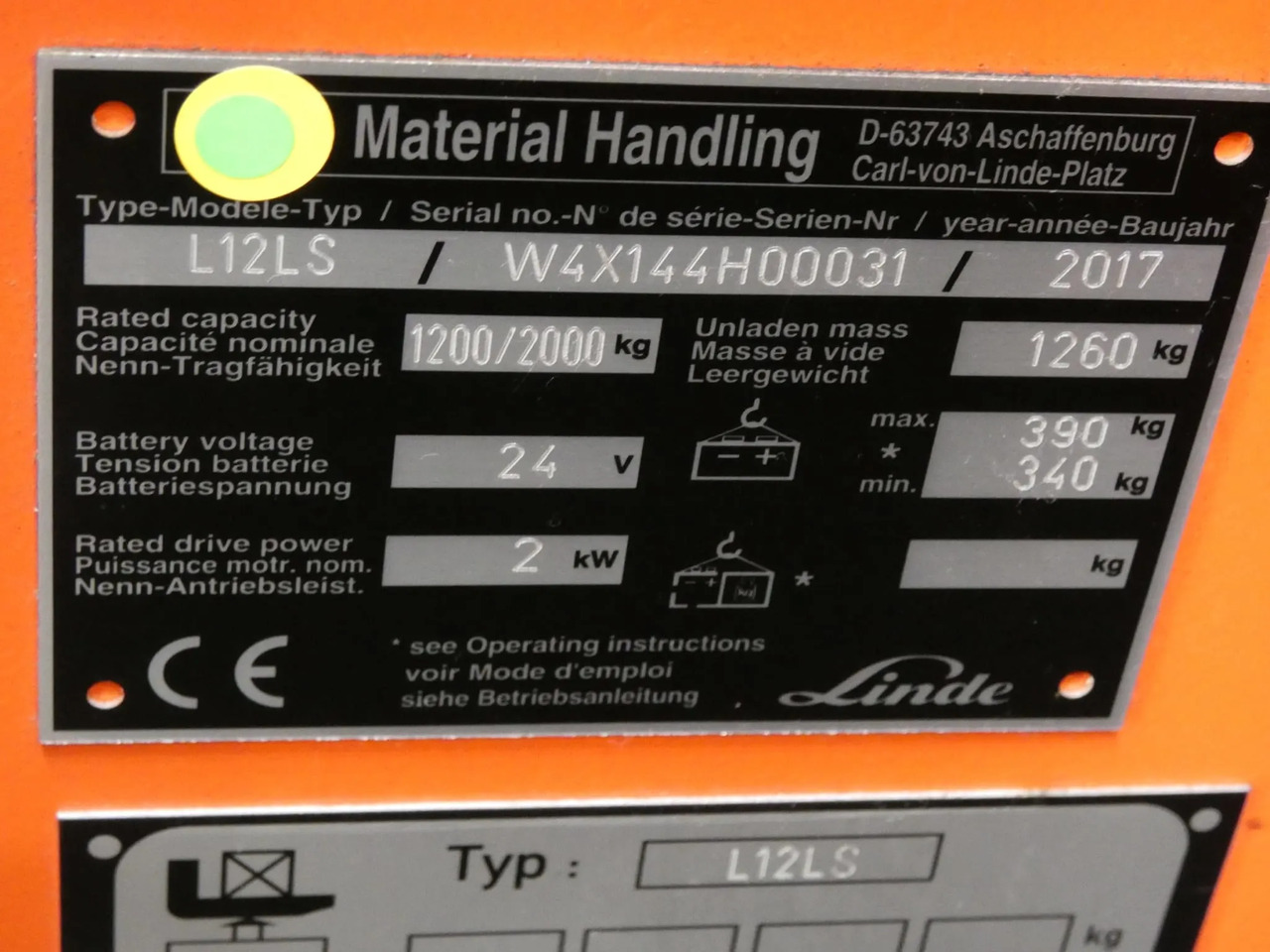 Linde L12LS - Staplare: bild 5 Linde L12LS - Staplare: bild 5
