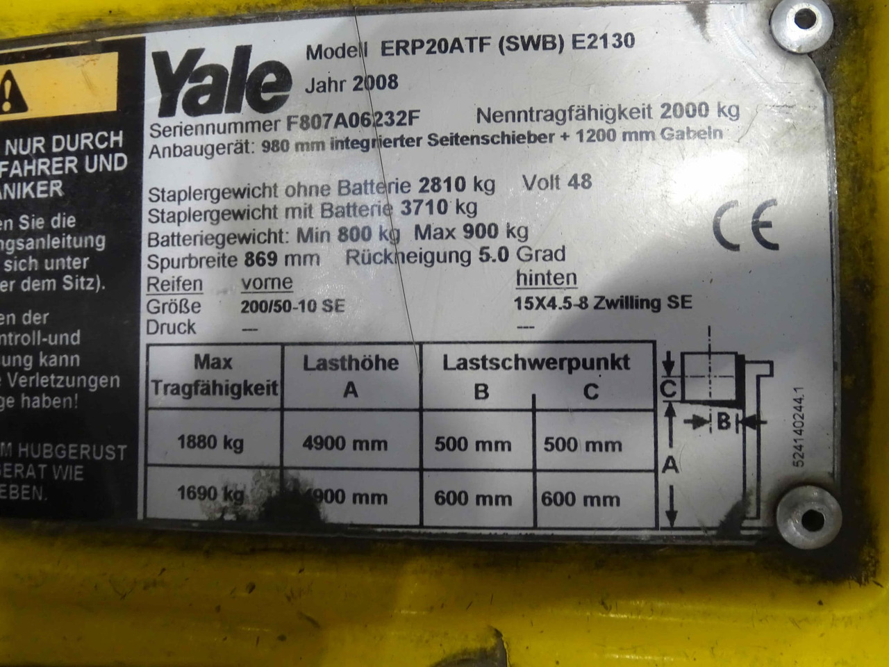 Yale ERP20ATF - Eltruck: bild 5 Yale ERP20ATF - Eltruck: bild 5