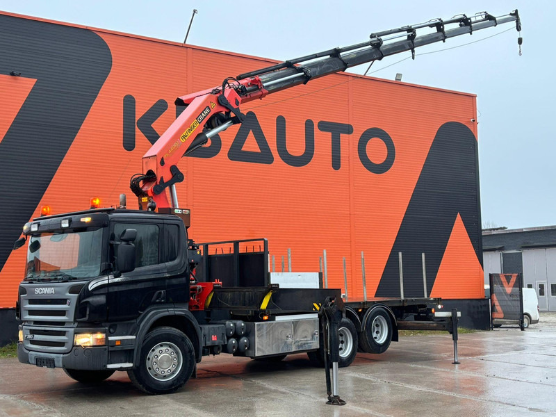 Scania P 380 6x2 PK 44002 + WINCH / PLATFORM L=6090 mm - Flakbil, Kranbil: bild 1 Scania P 380 6x2 PK 44002 + WINCH / PLATFORM L=6090 mm - Flakbil, Kranbil: bild 1