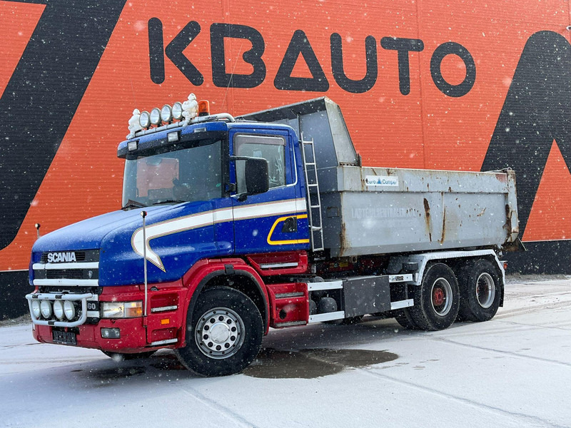 Scania T 144 460 6x2 V8 TORPEDO / FULL STEEL / DRUM BRAKES / BIG AXLE / BOX L=4701 mm - Tippbil lastbil: bild 1 Scania T 144 460 6x2 V8 TORPEDO / FULL STEEL / DRUM BRAKES / BIG AXLE / BOX L=4701 mm - Tippbil lastbil: bild 1
