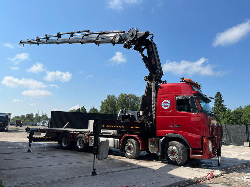 Flakbil, Kranbil Volvo FH 480 8x4 HIAB 1055E-8 / WINCH / PLATFORM L=6928 mm: bild 9