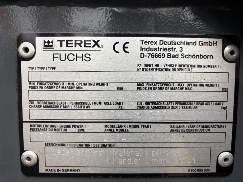 Materialhanterare Fuchs MHL 380 -- only 6650 real working hours: bild 20