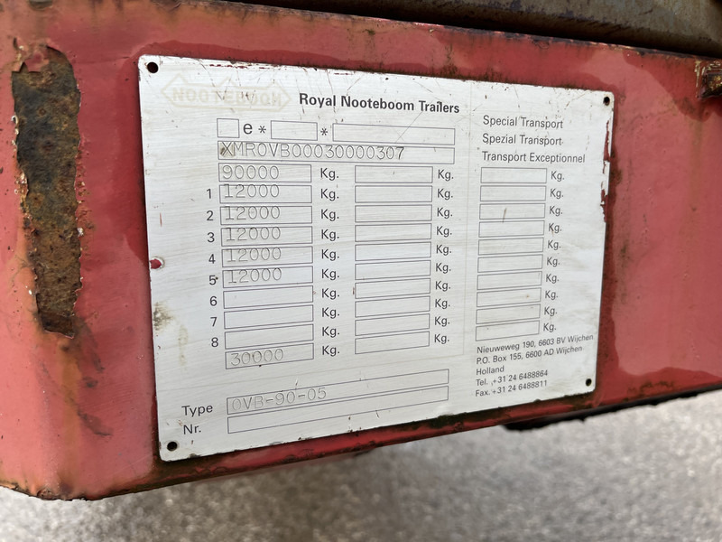 Nooteboom OVB-90-05 / 5 axle 12 Ton Hydraulic / BPW Drum / Ballast Trailer - Flaktrailer: bild 5 Nooteboom OVB-90-05 / 5 axle 12 Ton Hydraulic / BPW Drum / Ballast Trailer - Flaktrailer: bild 5