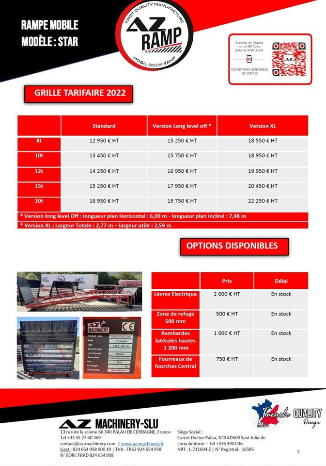 Loading Ramp with with hydraulic tilting bridge - AZ RAMP - STAR- 8T. 8 ton capacity - Lastramp: bild 3 Loading Ramp with with hydraulic tilting bridge - AZ RAMP - STAR- 8T. 8 ton capacity - Lastramp: bild 3