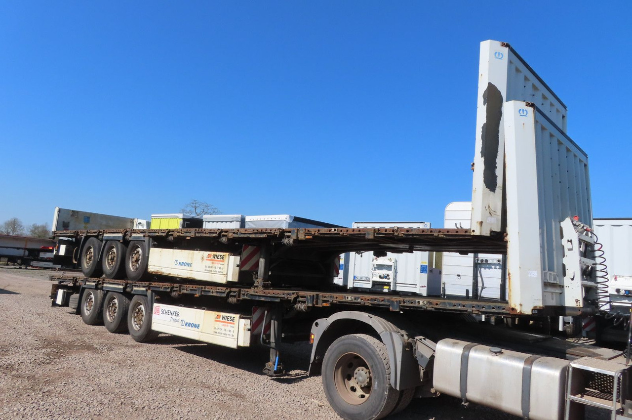 Krone Stahlmattenauflieger mit Bordwände - Flaktrailer: bild 1 Krone Stahlmattenauflieger mit Bordwände - Flaktrailer: bild 1