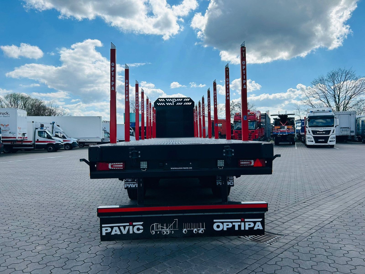 PAVIC 3-Achs Plattform-Auflieger/Leergew. ca. 7,1t - Timmertrailer: bild 5 PAVIC 3-Achs Plattform-Auflieger/Leergew. ca. 7,1t - Timmertrailer: bild 5