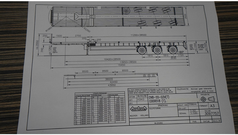 Nooteboom 3 AXLE FLATBED 3X EXTENDABLE TRAILER 43.95mtr TOTAL LENGHT - Flaktrailer: bild 5 Nooteboom 3 AXLE FLATBED 3X EXTENDABLE TRAILER 43.95mtr TOTAL LENGHT - Flaktrailer: bild 5