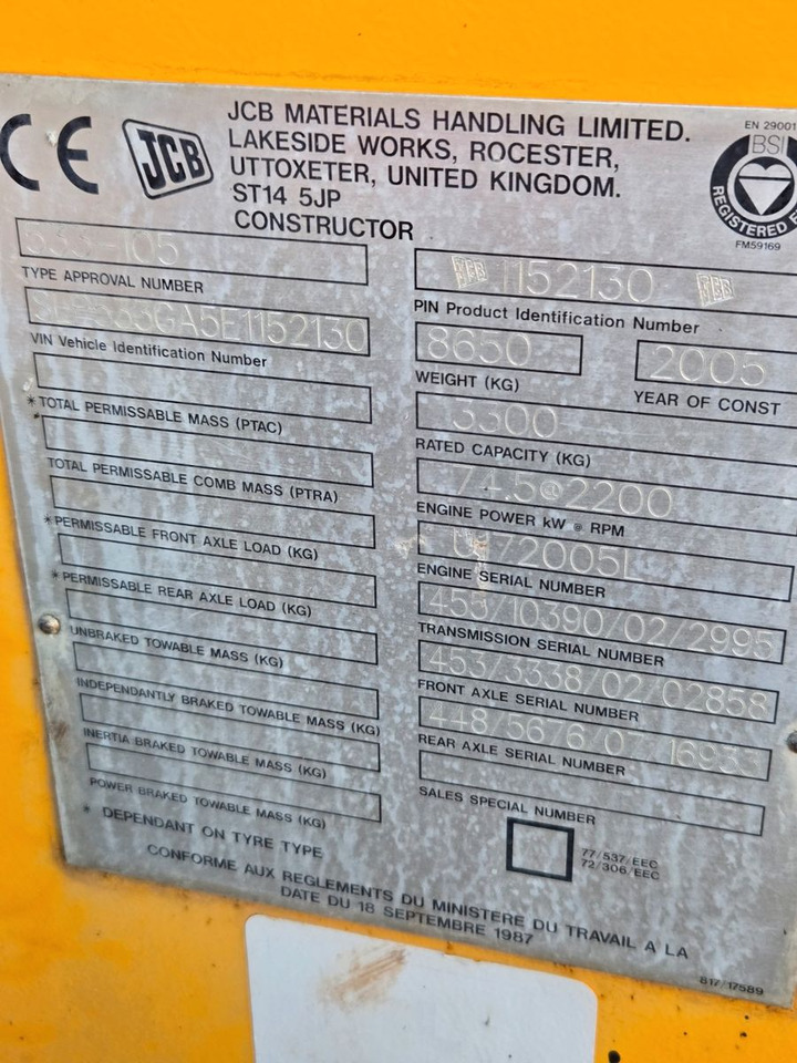 JCB 535-105 - Teleskoplastar: bild 2 JCB 535-105 - Teleskoplastar: bild 2