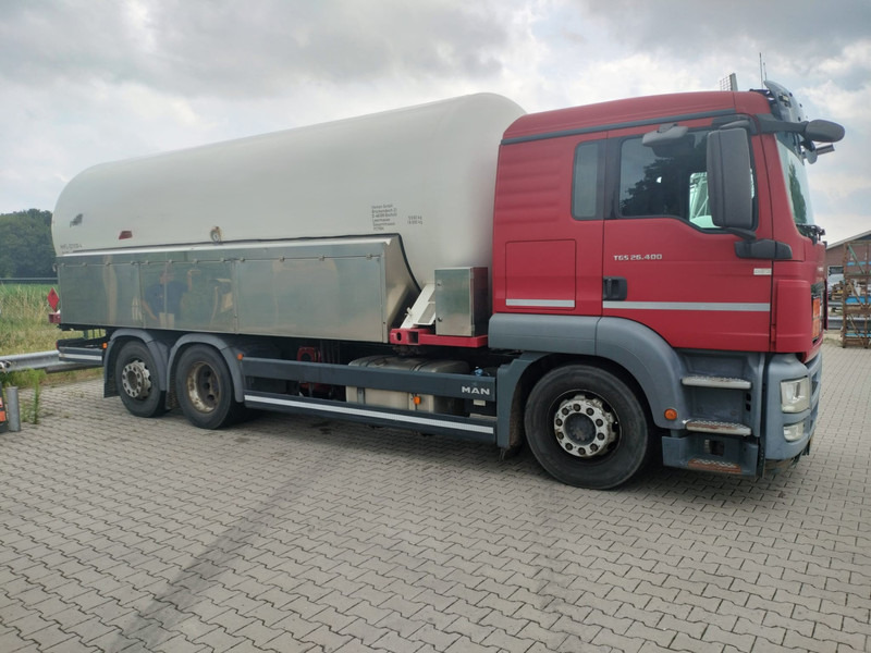MAN TGS 26.400 6x2-4 LL 26900 Liter Gas tank truck ID 2.168 Rootselaar, flowmeter, pump - Tankbil: bild 1 MAN TGS 26.400 6x2-4 LL 26900 Liter Gas tank truck ID 2.168 Rootselaar, flowmeter, pump - Tankbil: bild 1