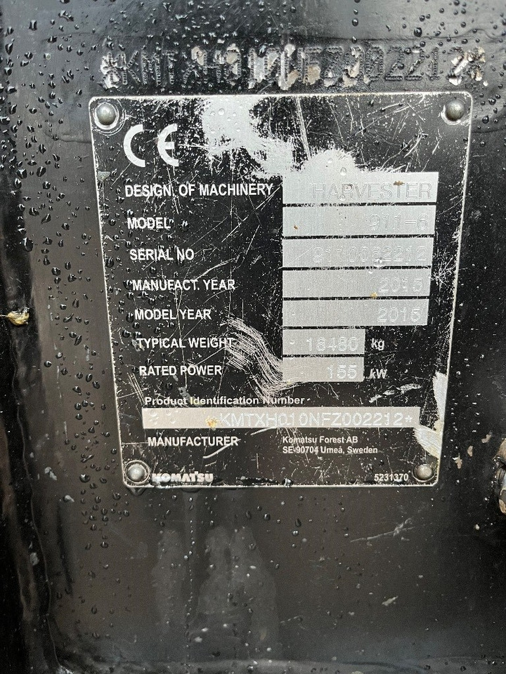 Komatsu 911 - Skördare: bild 5 Komatsu 911 - Skördare: bild 5