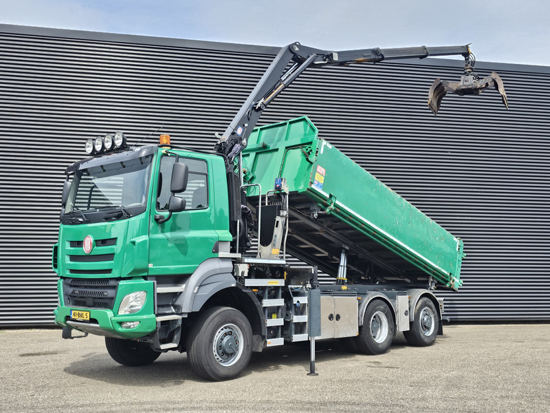 DAF TATRA T158/II 6X6 / HMF Z CRANE + 2 SIDE TIPPER - Tippbil lastbil, Kranbil: bild 1 DAF TATRA T158/II 6X6 / HMF Z CRANE + 2 SIDE TIPPER - Tippbil lastbil, Kranbil: bild 1