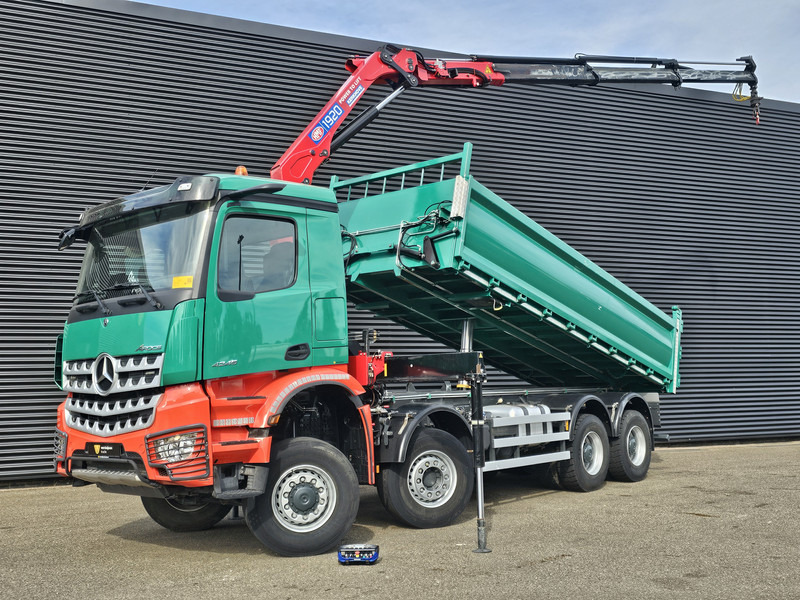 Mercedes-Benz AROCS 4145 / 8X6 / TIPPER + HMF CRANE - Tippbil lastbil, Kranbil: bild 1 Mercedes-Benz AROCS 4145 / 8X6 / TIPPER + HMF CRANE - Tippbil lastbil, Kranbil: bild 1