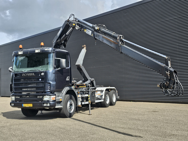 Scania R114.340 6x2 / HIAB CRANE + 25T HOOKLIFT - Lastväxlare lastbil, Kranbil: bild 2 Scania R114.340 6x2 / HIAB CRANE + 25T HOOKLIFT - Lastväxlare lastbil, Kranbil: bild 2