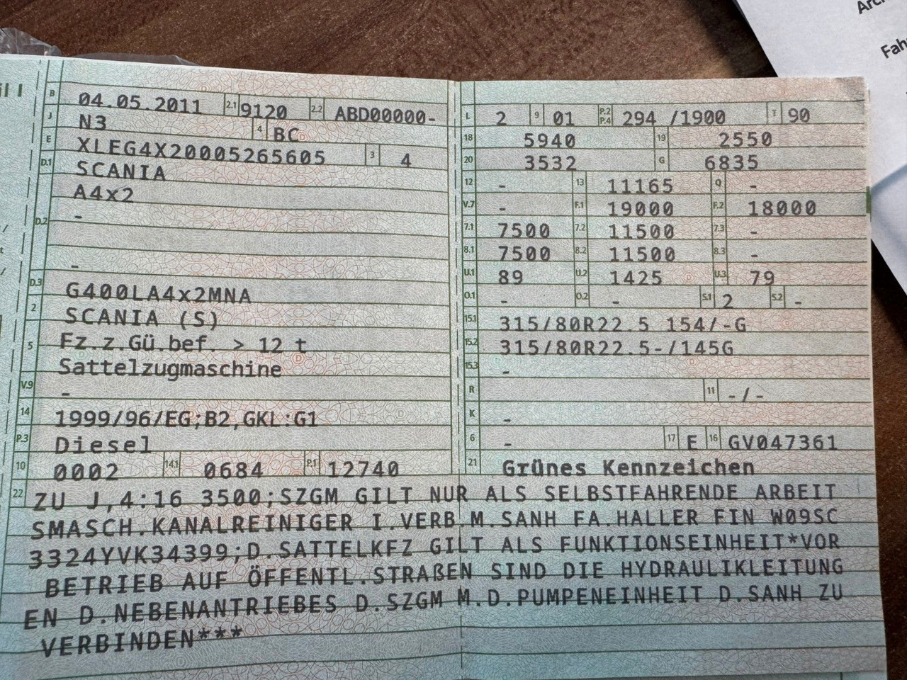 Scania G 400 Retarder & Kipphydraulik - Dragbil: bild 2 Scania G 400 Retarder & Kipphydraulik - Dragbil: bild 2