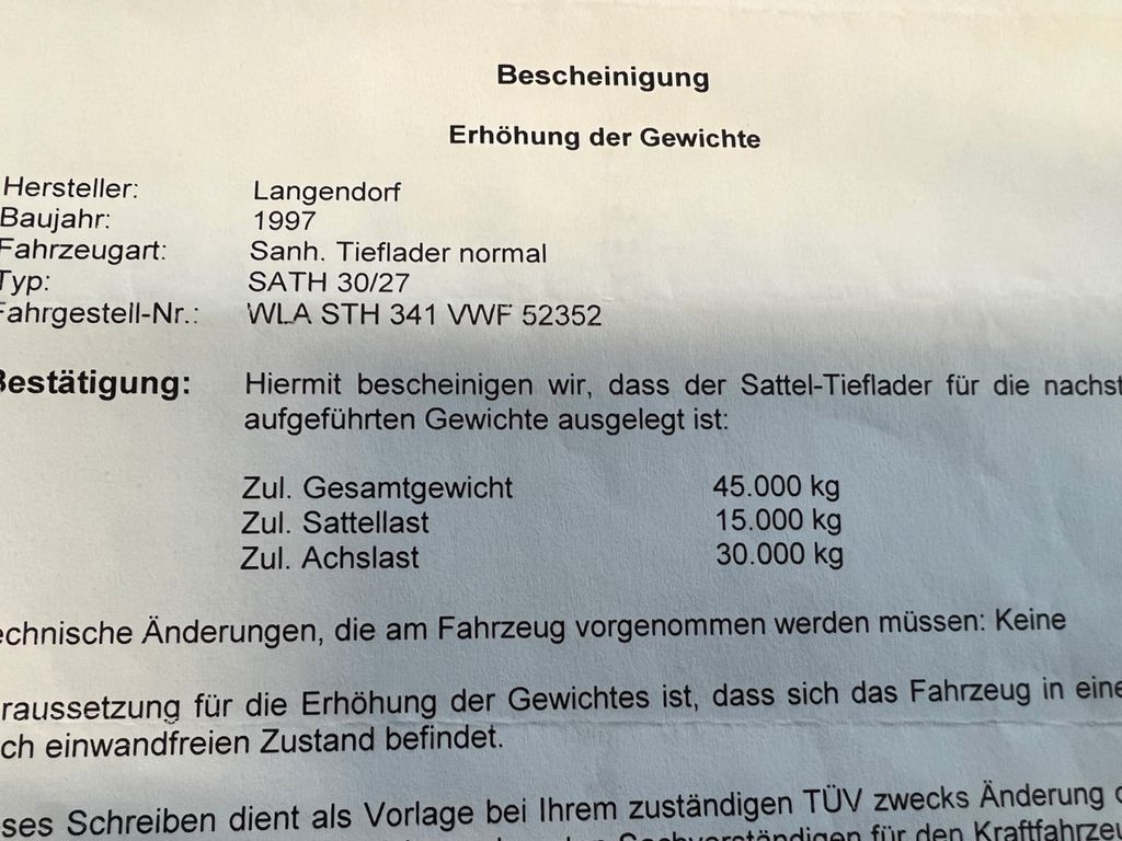 Langendorf Tiefbett mit Rampen Hydraulisch Langendorf Tiefbett mit Rampen Hydraulisch - Låg lastare semitrailer: bild 3 Langendorf Tiefbett mit Rampen Hydraulisch Langendorf Tiefbett mit Rampen Hydraulisch - Låg lastare semitrailer: bild 3