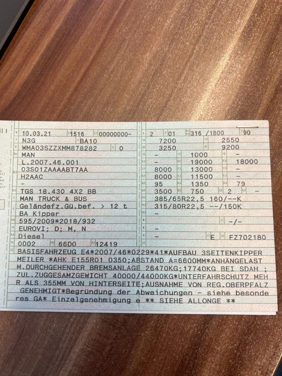 MAN 18.430 4X2 Meiller 3. Seitenkipper Top Zustand - Tippbil lastbil: bild 2 MAN 18.430 4X2 Meiller 3. Seitenkipper Top Zustand - Tippbil lastbil: bild 2