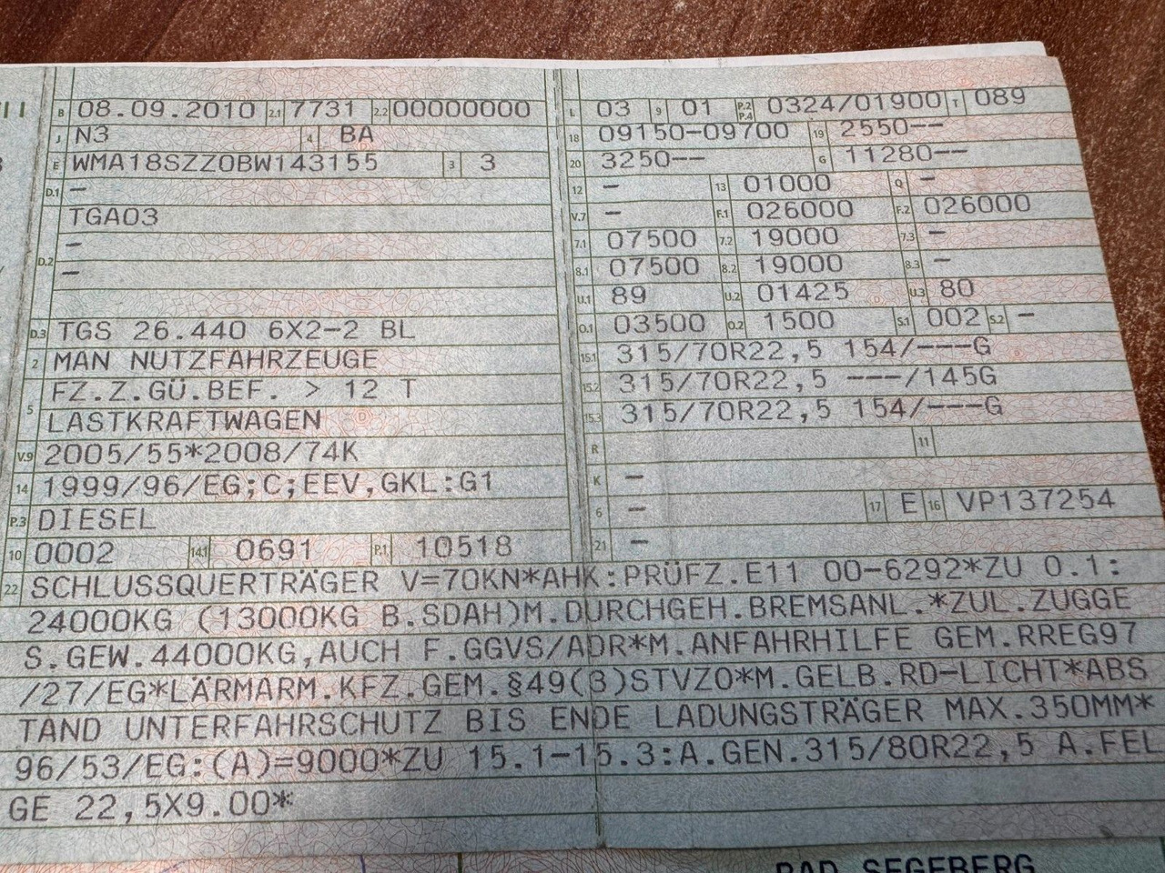 MAN 26.440 6X2 Meiller RK 20.70 mit Funk - Lastväxlare lastbil: bild 2 MAN 26.440 6X2 Meiller RK 20.70 mit Funk - Lastväxlare lastbil: bild 2