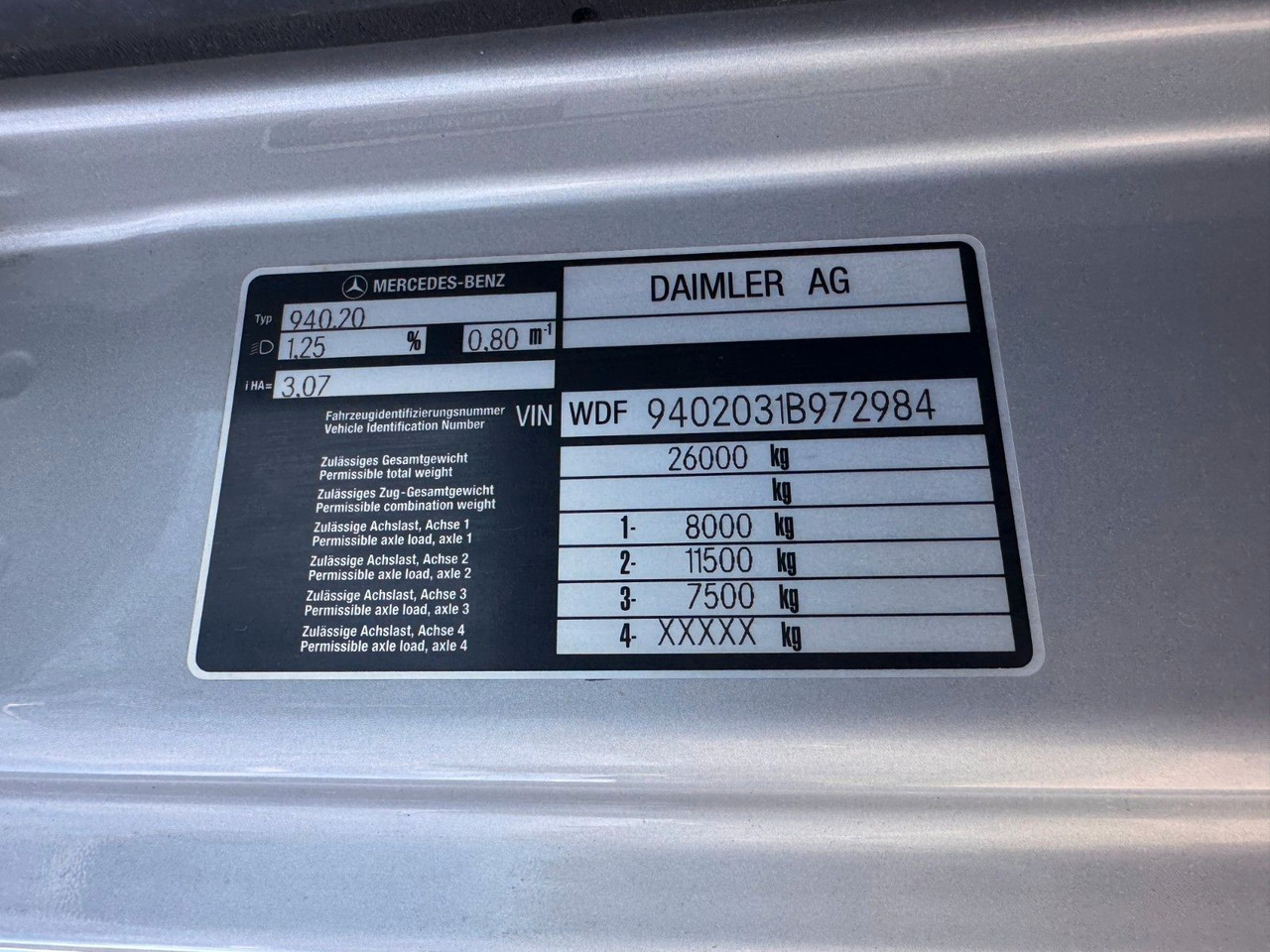 Mercedes-Benz 2540 6X2 Pritsche Palfinger PK 12002 mit Funk - Kranbil: bild 3 Mercedes-Benz 2540 6X2 Pritsche Palfinger PK 12002 mit Funk - Kranbil: bild 3