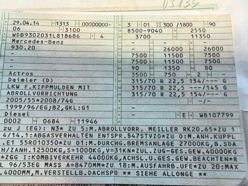 Mercedes-Benz 2541 6X2 Meiller Funk Zustand wie 200 tkm Mercedes-Benz 2541 6X2 Meiller RK 20.65 Funk | Top Zustand! - Lastväxlare lastbil: bild 2 Mercedes-Benz 2541 6X2 Meiller Funk Zustand wie 200 tkm Mercedes-Benz 2541 6X2 Meiller RK 20.65 Funk | Top Zustand! - Lastväxlare lastbil: bild 2