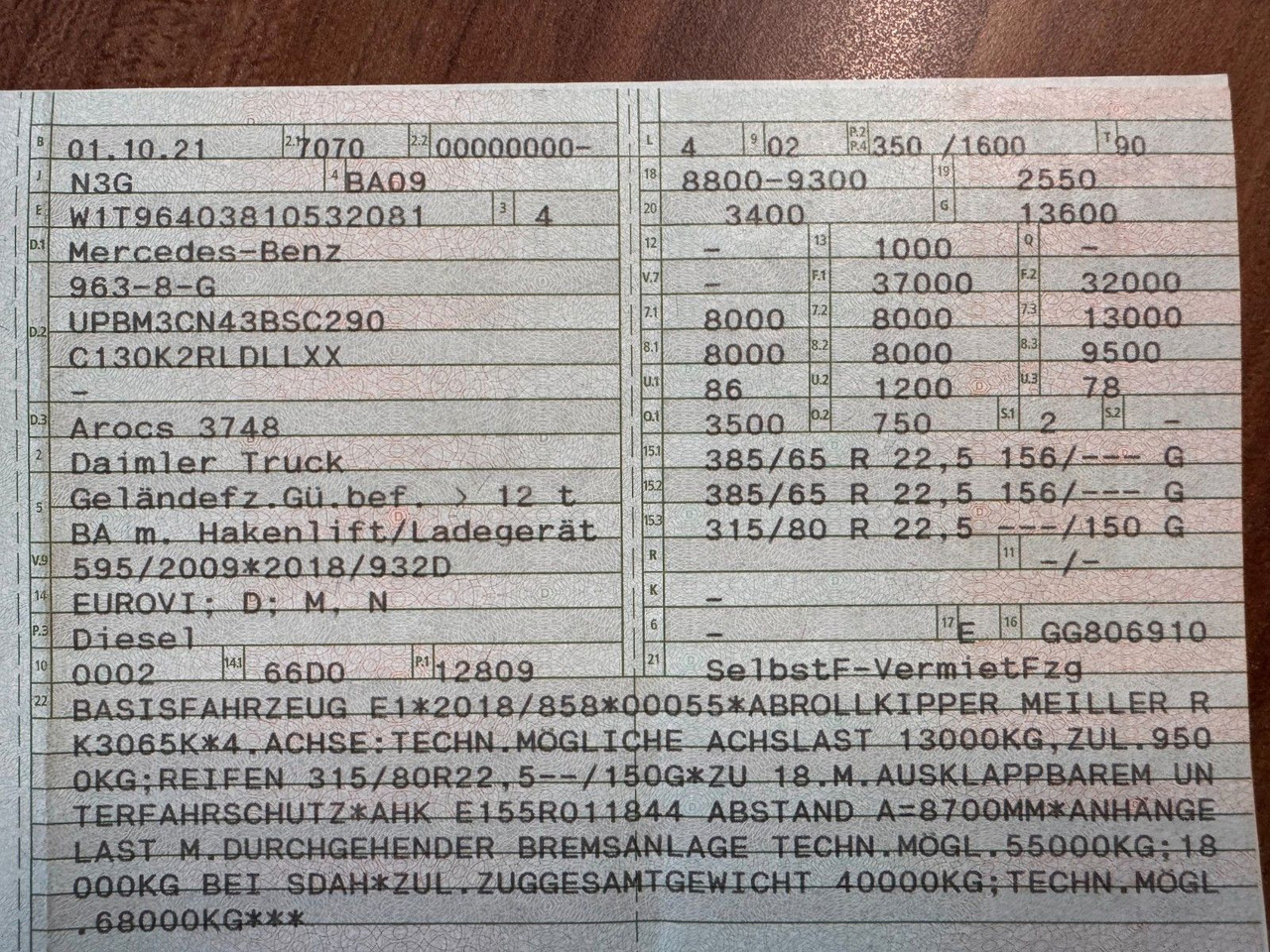 Mercedes-Benz 3748 8x4 Meiller RK30.65 | Funk | hydr.Container - Lastväxlare lastbil: bild 2 Mercedes-Benz 3748 8x4 Meiller RK30.65 | Funk | hydr.Container - Lastväxlare lastbil: bild 2