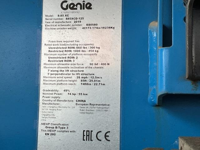 Genie S85 XC - Teleskoplift: bild 5 Genie S85 XC - Teleskoplift: bild 5