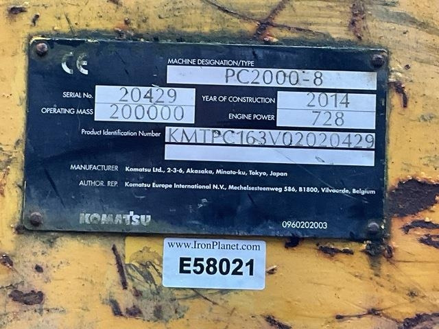 Komatsu PC2000-8 - Bandgrävare: bild 5 Komatsu PC2000-8 - Bandgrävare: bild 5