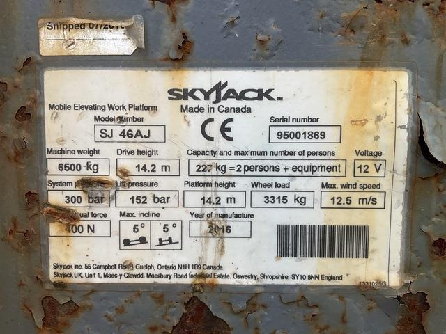 SkyJack SJ46AJ - Bomlift: bild 5 SkyJack SJ46AJ - Bomlift: bild 5