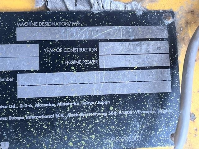 Komatsu HD605-7EO - Terränggående truck: bild 5 Komatsu HD605-7EO - Terränggående truck: bild 5