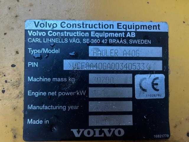 Volvo A40G - Ramstyrd dumper: bild 5 Volvo A40G - Ramstyrd dumper: bild 5