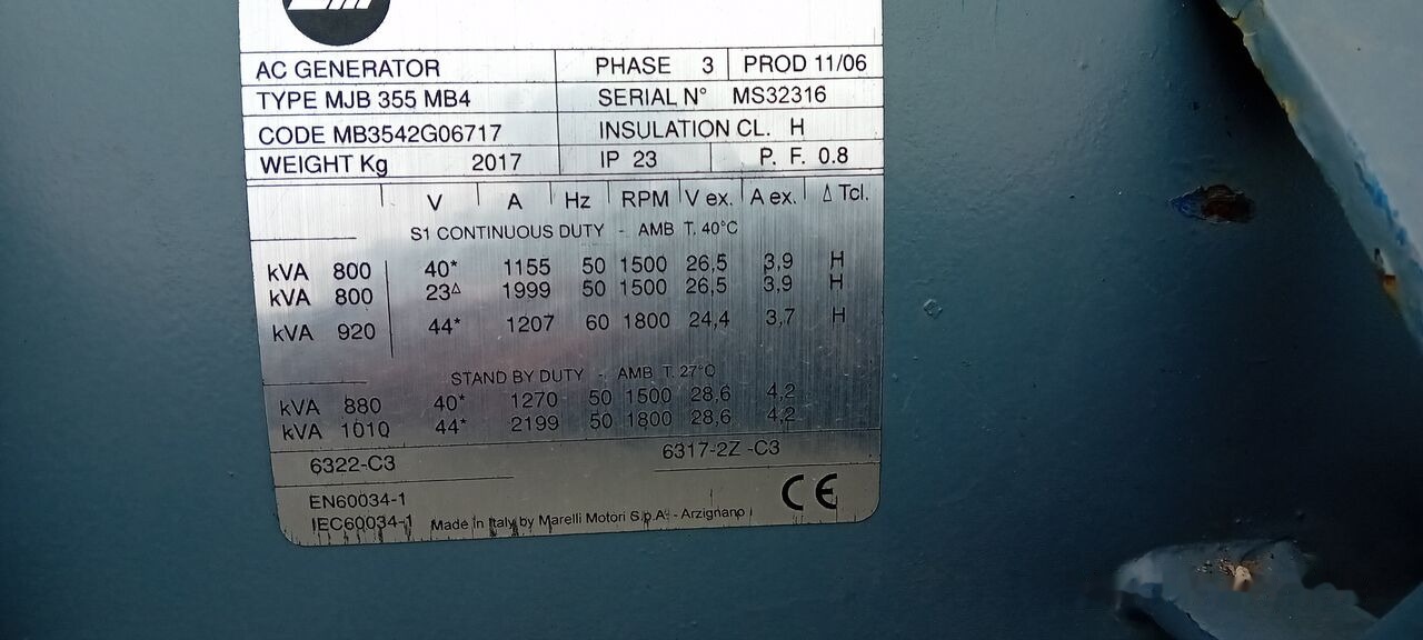 MAN MAN Generator Set Stamford 640 KW 800 KVA Diesel, 2017 Model, 931 HP, 8000 kg, Low Hours, For Sale in Poland - Elgenerator: bild 5 MAN MAN Generator Set Stamford 640 KW 800 KVA Diesel, 2017 Model, 931 HP, 8000 kg, Low Hours, For Sale in Poland - Elgenerator: bild 5